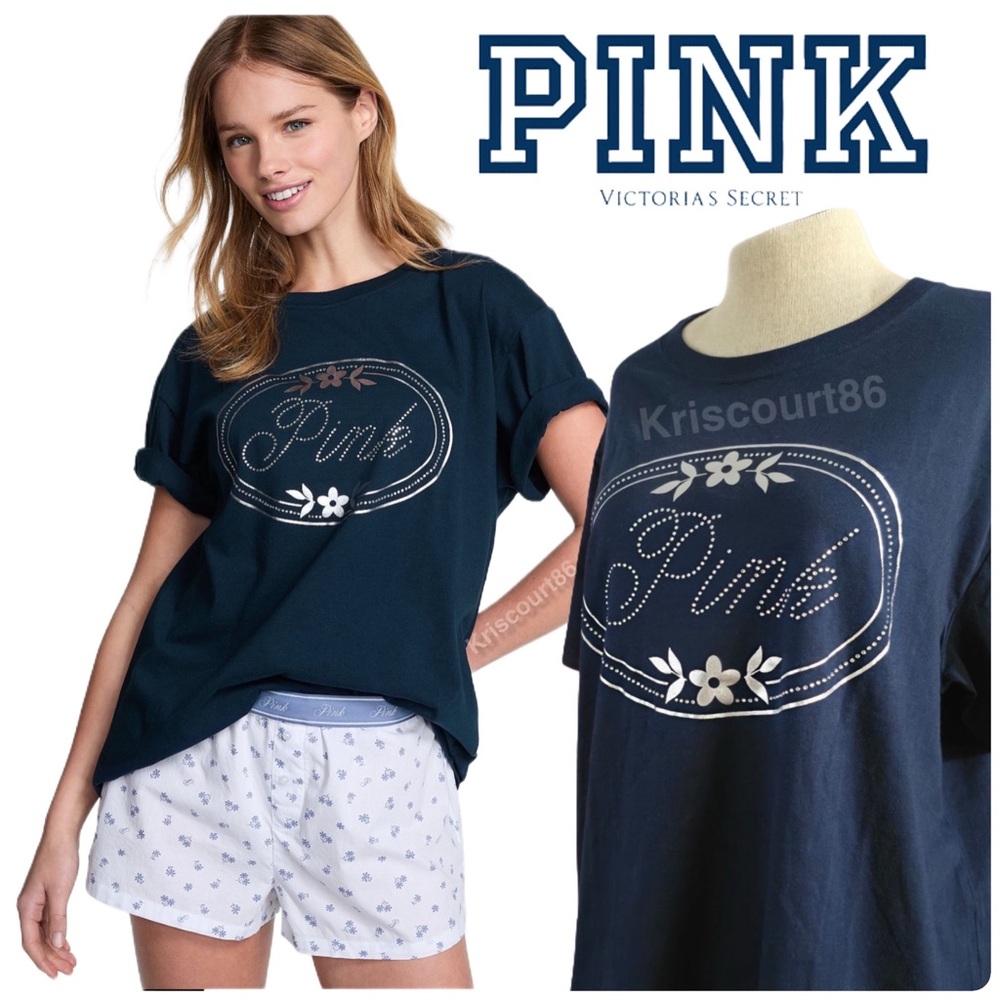 VSPINK Bling Navy Blue Limited Edition Tee NEW WITH TAGS - Picture 17 of 17